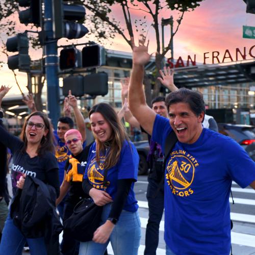 Warriors at San Francsico Station