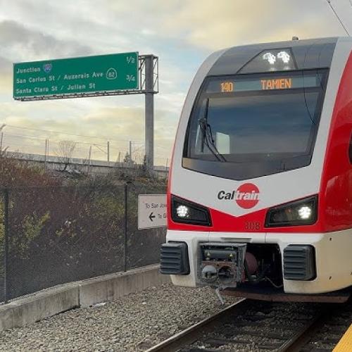 Electric train at Tamien Station